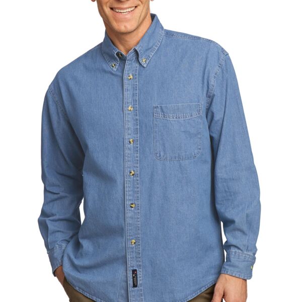 Long Sleeve Value Denim Shirt Thumbnail